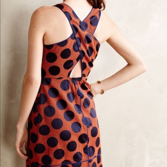 Anthropologie Maeve Rokin Polka Dot Dress - Picture 2 of 5